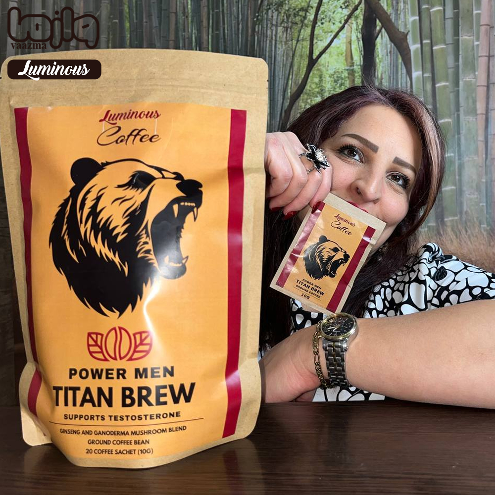 بک قدرت مردانه و مخصوص ورزشکاران تایتان در تعداد 20 عدد کیسه 10 گرمی ترکیب قهوه عربیکا و لیبریکا 1